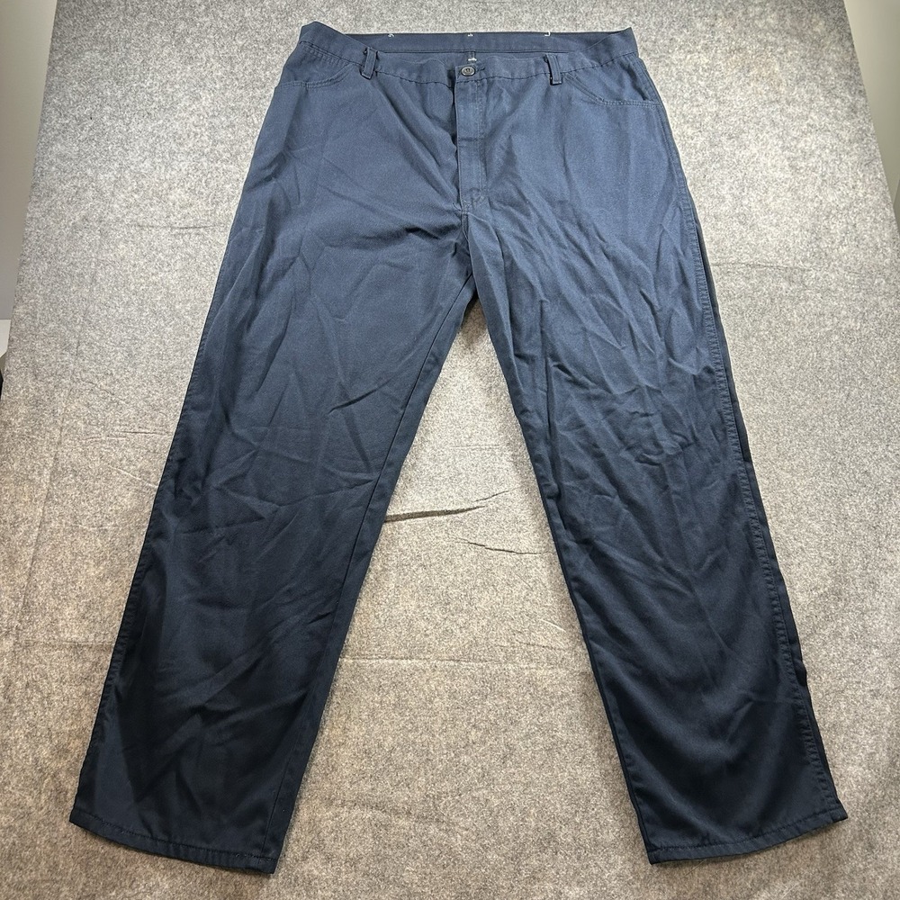 Bulwark Flame Resistant Pants Mens 40X32 Navy Blue Straight Workwear